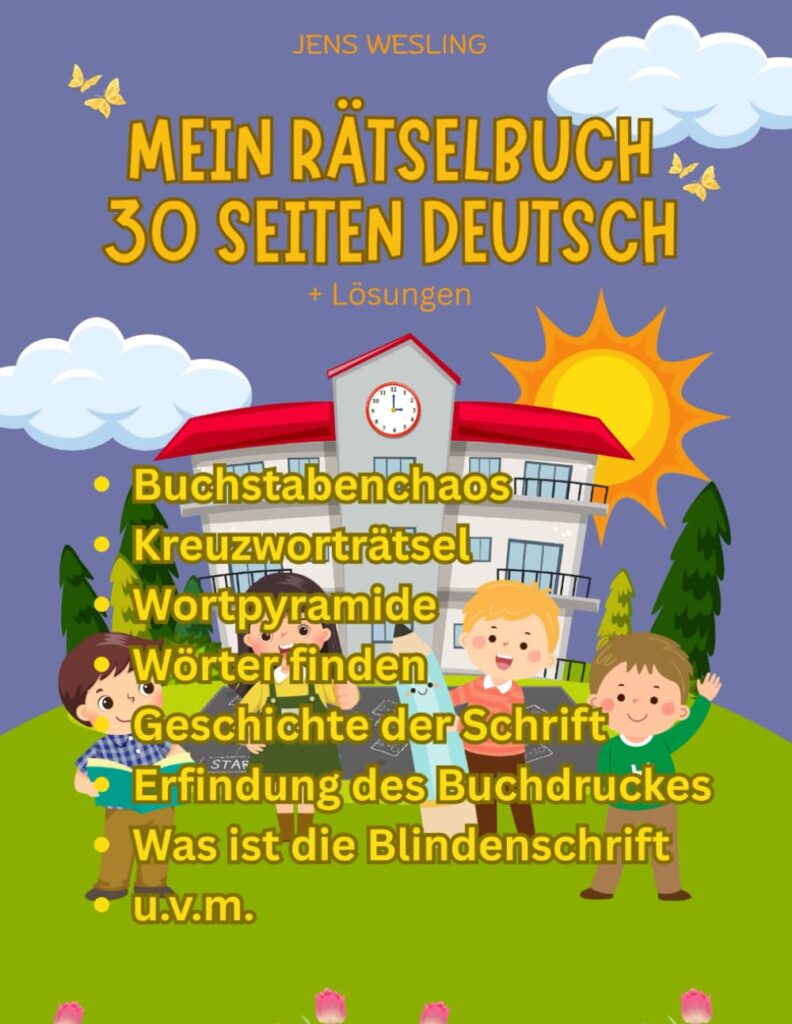 Mein Rätselbuch 30 Seiten Deutsch